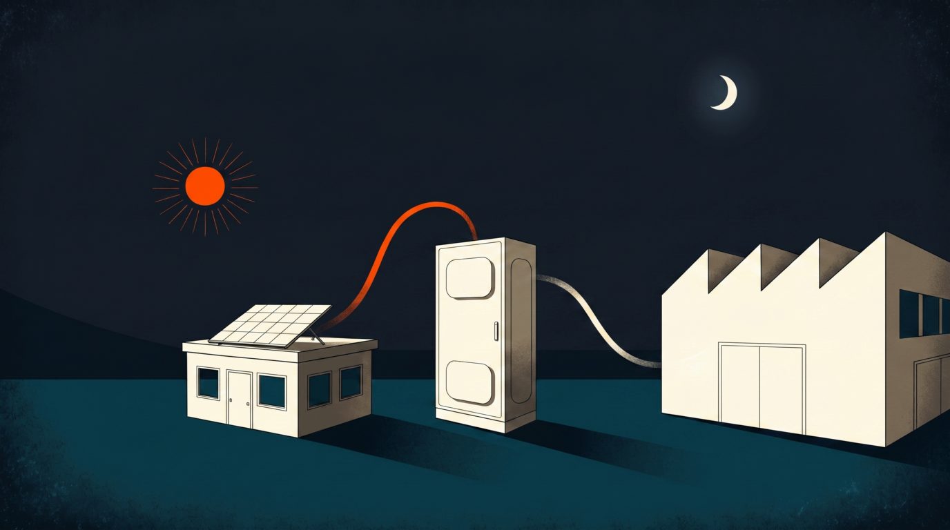 El sistema carga las baterías con el excedente solar del día y libera esa energía en el horario de punta, cuando tu demanda es más alta.